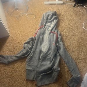 Grey zip up sweater